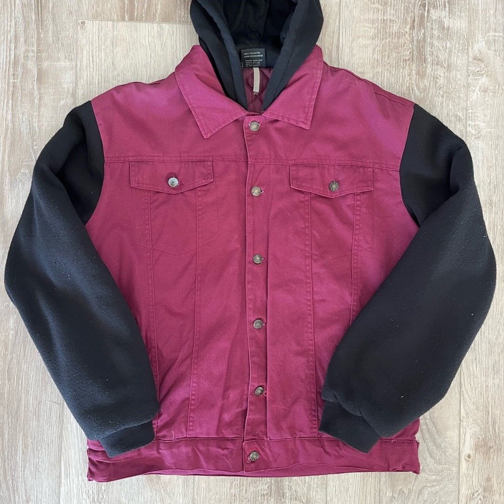 Original Deluxe Burgundy and Black Quilted Jacket